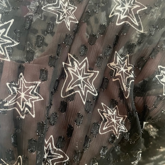 Kate Young for Target Shimmery Star Print Black Dress size small - Picture 16 of 16